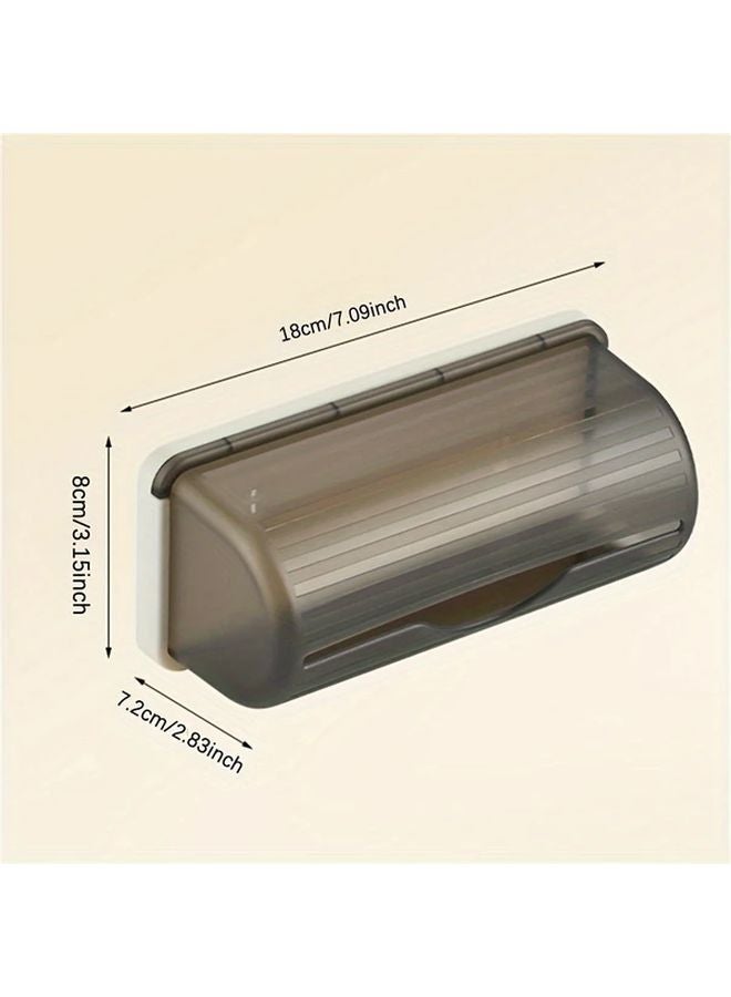 Black Transparent No Drill Trash Bag Storage Box For Paper Rolls Kitchen Organizer - Image 3